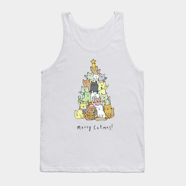 Merry Catmas Tank Top by stark.shop